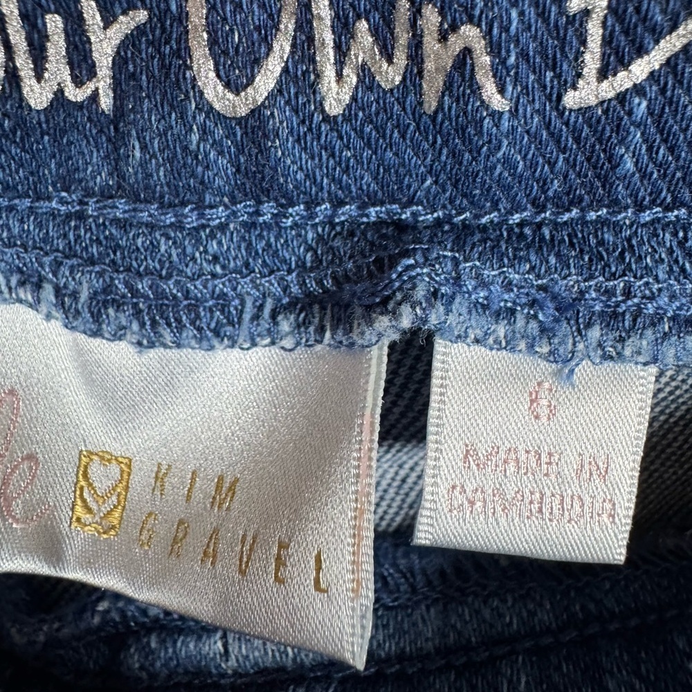 Belle by Kim Gravel Regular Flexibelle Drawstring Jean Medium Wash 6 - Picture 3 of 12